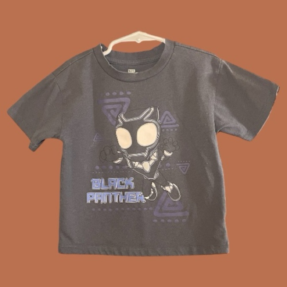 Marvel Toddler Boys Blue Black Panther Short Sleeve Tee Size 3T